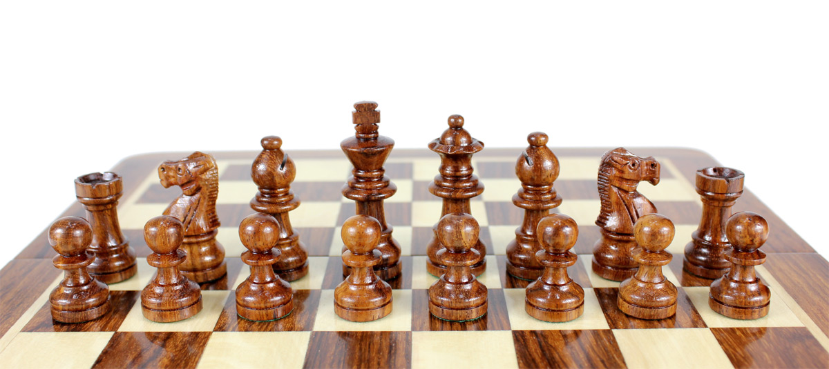 Golden Rosewood Chess Pieces